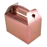 Oaktree Party Box 100mm x 154mm x 92mm 6pcs Metallic Rose Gold No.87 - Partyware